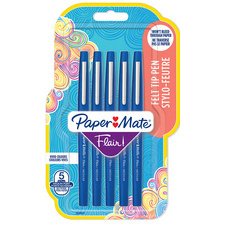 Papier: Mate Flair viltstift, blister van 5, blauw