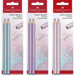 Set grafietpotloden FABER-CASTELL Jumbo GRIP SPARKLE