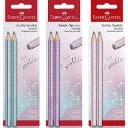 Set grafietpotloden FABER-CASTELL Jumbo GRIP SPARKLE