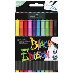 En_rotulador faber castell edicion black punta de pincel caja de 10 unidades colores surtidos