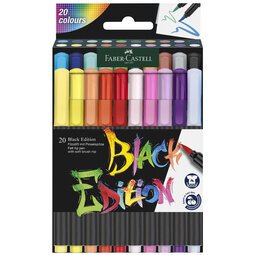 En_rotulador faber castell edicion black punta de pincel caja de 20 unidades colores surtidos