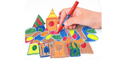 Craie à la cire, étui carton de 12