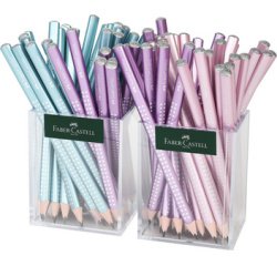 Grafietpotlood FABER-CASTELL Jumbo GRIP SPARKLE - 2 potjes