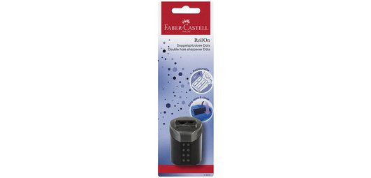 FABER-CASTELL Double RollOn DOTS Sharpener, blister pack