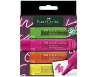 FABER-CASTELL Surligneur TEXTLINER 1546 NEON, étui de 4