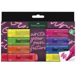 Markeerstift FABER-CASTELL TEXTLINER 1546 NEON - etui van 8 stuks