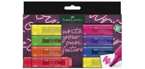 FABER-CASTELL Surligneur TEXTLINER 1546 NEON, étui de 8