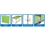 Table de tennis de table MIDI, vert
