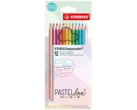 Crayon de couleur aquacolor Pastellove, étui de 12