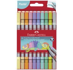 Stift FABER-CASTELL dubbele punt pastel - etui van 10 stuks
