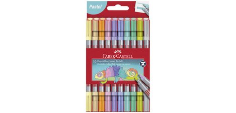 Stift FABER-CASTELL dubbele punt pastel - etui van 10 stuks