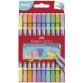 FABER-CASTELL Feutre double pointe pastel, étui de 10