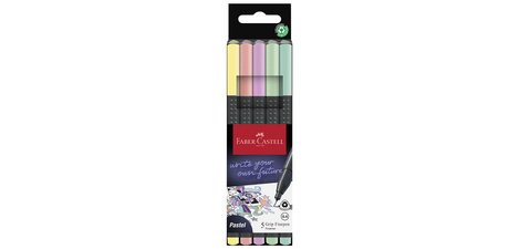 FABER-CASTELL Feinspitze Filzstift GRIP FINEPEN, Etui mit 5