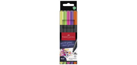 FABER-CASTELL Feutre pointe fine GRIP FINEPEN fluo, étui