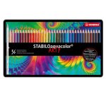 Crayon de couleur aquacolor 'ARTY', étui métallique