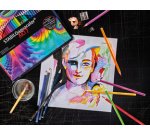 Crayon de couleur aquacolor 'ARTY', étui métallique