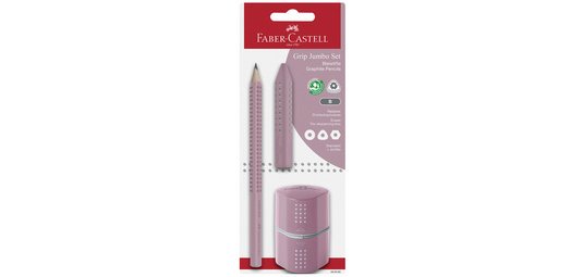 FABER-CASTELL Kit crayon de papier Jumbo GRIP,  blister