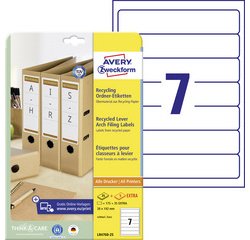 Etiquettes recyclées pour dos de classeur