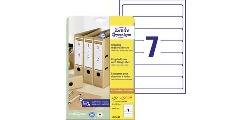 Etiquettes recyclées pour dos de classeur