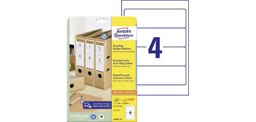 Etiquettes recyclées pour dos de classeur