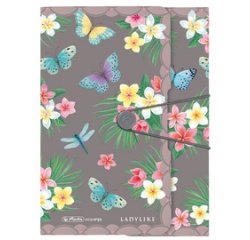 Map met flappen Ladylike 'Butterflies', A4, PP-folie