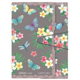 Map met flappen Ladylike 'Butterflies', A4, PP-folie