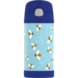 Gourde isotherme FUNTAINER Straw Bottle, bleu