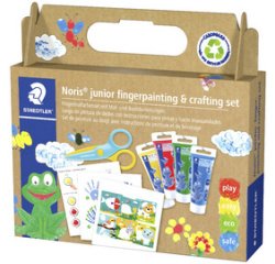 En_set de dibujo staedtler noris junior mixto pintura dedos actividades infantiles 6 piezas