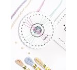 Kumihimo Set de bracelets PASTEL RAINBOW, 16 pièces