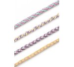 Kumihimo Set de bracelets PASTEL RAINBOW, 16 pièces