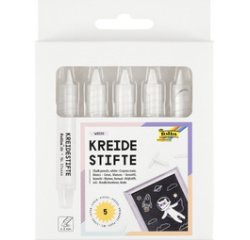 Set de crayon craie, étui de 5, blanc