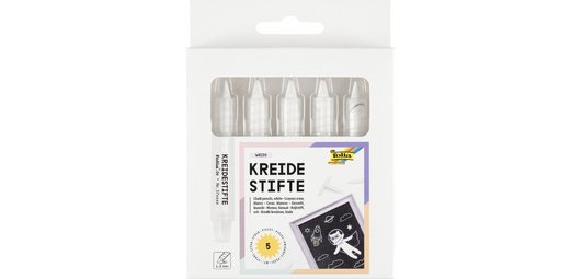 Set de crayon craie, étui de 5, blanc