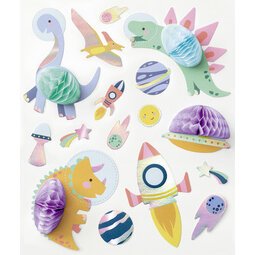 Sticker boule en papier DINO-MITE