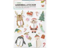 Sticker voor papieren kerstbal CHRISTMAS
