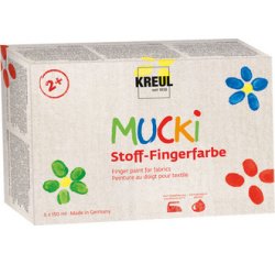 Vingerverf voor textiel 'MUCKI', 150 ml