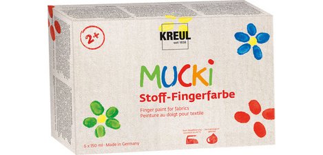 Fingerfarbe für Textilien 'MUCKI', 150 ml