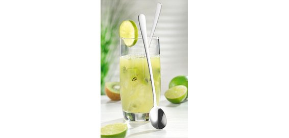 Cuillère à manche long 'Sylvia', en acier inoxydable