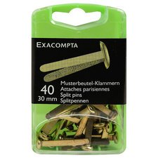 Boîte de 40 attaches parisiennes 30mm - Or