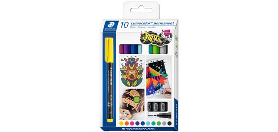 Marqueur permanent 318F Lumocolor, étui de 10