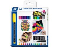 Marqueur permanent 318F Lumocolor, étui de 14