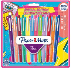 Stylo viltstift Paper Mate Flair Retro medium schrijven - Pakje van 12