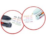 Stylo-bille pentel 4 couleurs izee retractable pointe large 1mm clip metal corps blanc
