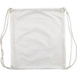 Sac de sport en coton, 380 x 420 mm, blanc