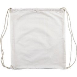 Sac de sport en coton, 380 x 420 mm, blanc