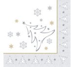 Serviette à motif de Noël 'X-Mas Elegance', argent