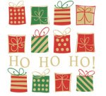 Serviette à motif de Noël 'Christmas Gifts'