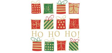 Serviette à motif de Noël 'Christmas Gifts'