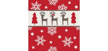 Serviette à motif de Noël 'Rudi'