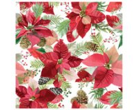 Serviette à motif de Noël 'Winter Poinsettia'