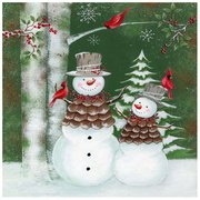 Servetten met kerstmotief 'Forest Snowmen'